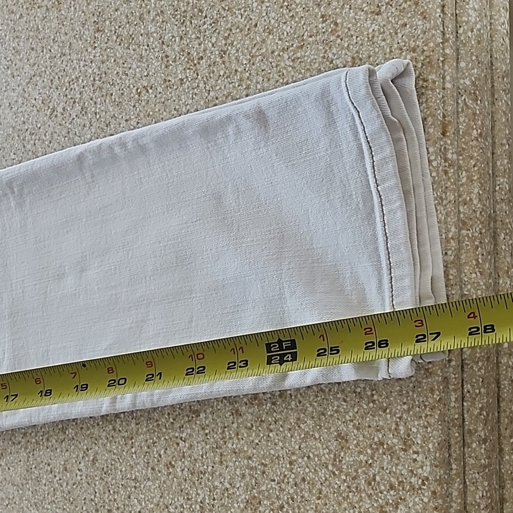 Current/ Elliott The Fling Sandy White Jeans Size 25 - Picture 13 of 13